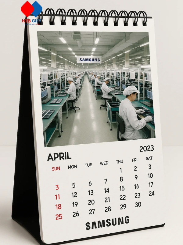 Lịch để bàn in logo thương hiệu Samsung