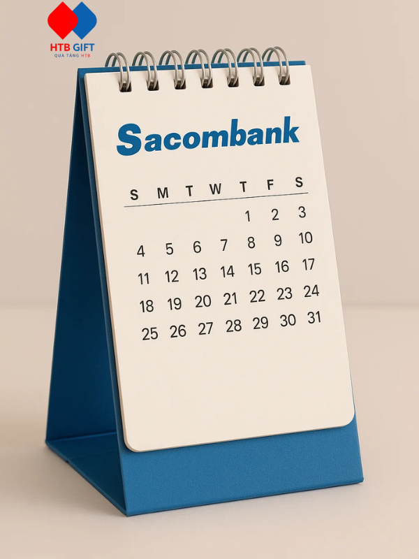Lịch Để Bàn In Logo Sacombank