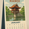 lịch để bàn in logo hà nội
