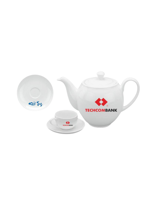 ấm chén in logo techcombank