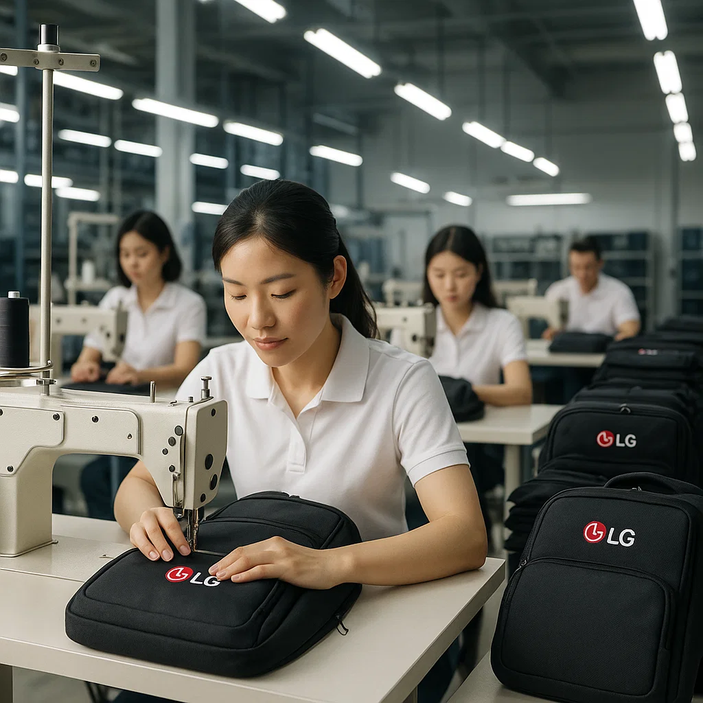 Quy Trình Sản Xuất Balo Quà Tặng LG Chuyên Nghiệp