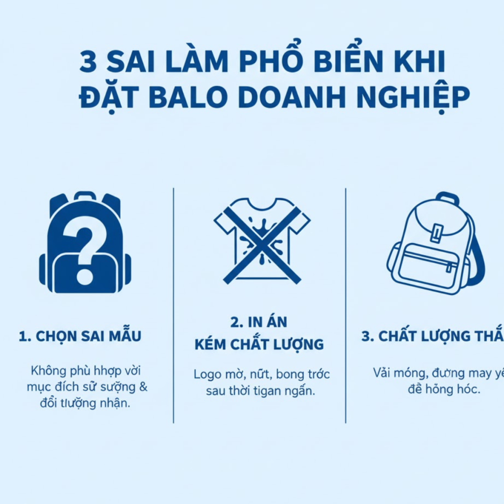 sai lầm khi đặt balo quảng cáo